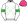 White Green Circles & Armbands Pink Cap