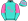 Turquoise Hot Pink Gg Racing Logo Diagonal Halves Sleeves Hooped Cap
