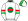 White Green Collar Green & Red Spot & Armbands Green & White Cap