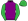 Purple Green Sleeves & Cap
