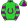 Lime Green Purple Horseshoe Hooped Sleeves Quartered Cap