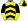 Yellow Black Chevrons Halved Sleeves Quartered Cap