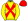 Yellow Red Crossed Sashes & Crosses Red Cap