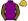 Purple Black & Gold Striped Sleeves Gold Cap