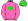 Hot Pink Lime Green Heart & Cap