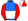 Blue White Halves Red Sleeves Quartered Cap