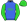 Royal Blue Lime Green Crocodile Sleeves & Cap