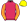 Cerise Yellow Striped Sleeves Yellow Cap