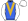 Royal Blue Gold Vee White Sleeves & Cap