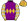 Purple Gold Diamond Band Gold & Silver Checked Diamonds Sleeves Gold Cap Purple Seams