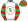 White Green S & Red T Conjoined In Circle Green & Red Hooped Sleeves & Cap