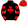 Black Red Shamrock Hooped Sleeves Red Cap
