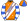 Tangerine White Sash Fortuna Logo White Sleeves Tangerine & Royal Blue Hoops Quartered Cap
