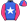 Royal Blue White Star Pink Sleeves Royal Blue & Pink Quartered Cap
