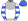 White Silver Yoke Royal Blue Hooped Sleeves & Royal Blue Cap