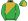 Green Gold Diagonal Halves Quartered Cap