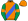 Tangerine Royal Blue Sash Emerald Green Sleeves Tangerine Armbands & Cap