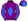 Purple Blue Diamond Striped Sleeves Quartered Cap