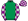 Emerald Green Silver Thor Hammer Black Details Purple & Silver Checked Sleeves & Cap