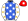 Royal Blue White Stars & Sleeves Gold Stars Red Cap White Star