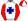 White Dark Blue Maltese Cross Dark Blue Red & White Hoooped Sleeves Quartered Cap