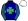 Dark Blue Green Maltese Cross Striped Sleeves White Cap