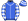 Royal Blue White Seams Diamonds On Sleeves Hooped Cap