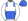 White Royal Blue Halves Epaulettes & Cap
