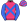 Pink Royal Blue Crossed Sashes Sleeves & Striped Cap