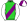 Lime Green Purple Sash White Sleeves Purple & White Quartered Cap