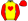 Yellow Red Heart Sleeves & Cap Yellow Pom Pom