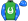 Green White Horseshoe & Whip Blue With White Lightning Bolts Sleeves & Cap