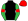 Black Green Sleeves Red Armbands & Cap