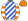 White Royal Blue Diagonal Stripes Orange Hooped Sleeves Orange Cap White Pom Pom