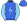 Royal Blue Sky Blue Lightning Bolt Sleeves & Pom Pom