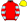 Red Light Blue Hooped Sleeves Yellow Cap