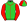 Lime Green Red Seams & Sleeves Lime Green Seams Quartered Cap