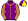 Purple Yellow Seams Striped Sleeves Quartered Cap