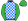 Blue & White Checks Green Sleeves & Cap