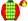 Green Yellow Diamonds Red Sleeves Red & Yellow Quartered Cap