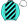 Turquoise Black & White Diagonal Stripes White Cap