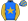 Blue Gold Star & Sleeves Striped Cap
