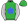 Green Royal Blue Horseshoe & Star Silver Sleeves