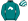 Teal White Horse Head Symbol Striped Cap