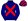 Navy Blue Red Crossed Sashes Striped Cap