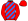 Red Royal Blue Diagonal Stripes Red Sleeves & Cap