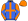 Royal Blue Orange Cross Diabolo Sleeves Orange Cap