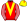 Red Yellow Vee Light Blue Striped Sleeves Yellow Cap Red Spot