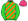 Lime Green Orange & Pink Diagonal Stripes & Cap