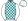 White Teal Checks Seams Cap